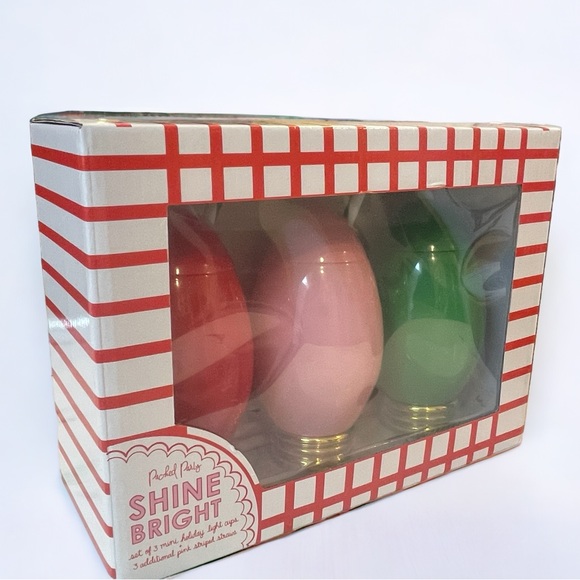 Packed Party Shine Bright Set of 3 Holiday Light Cups with Straws - Picture 3 of 5